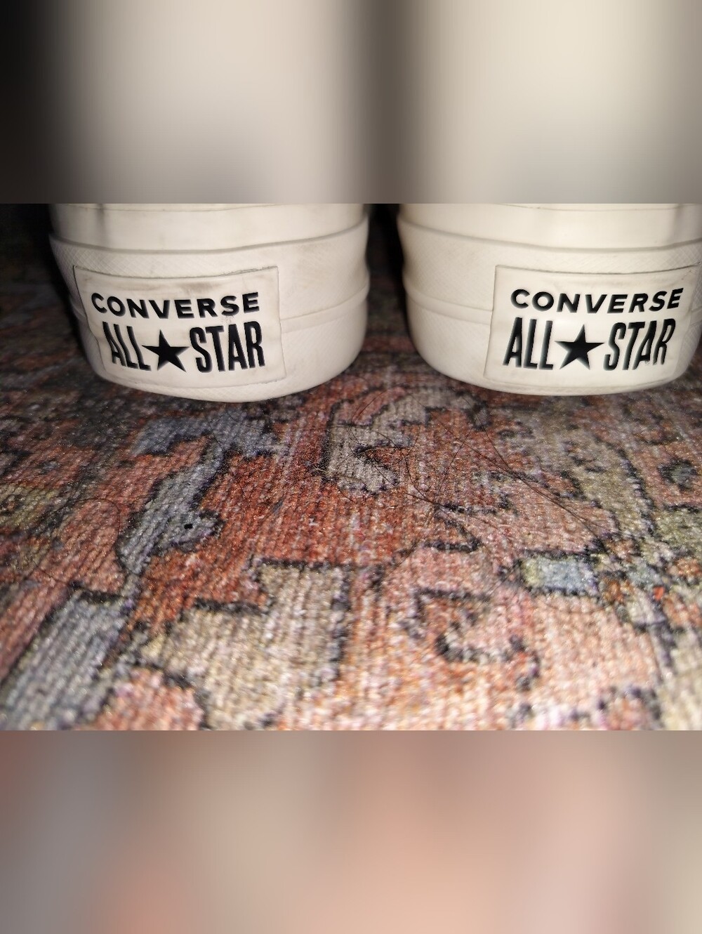 Converse White High-Tops Platforms Colorful Embroidered Festival Flowers - 7/9 - Picture 6 of 8
